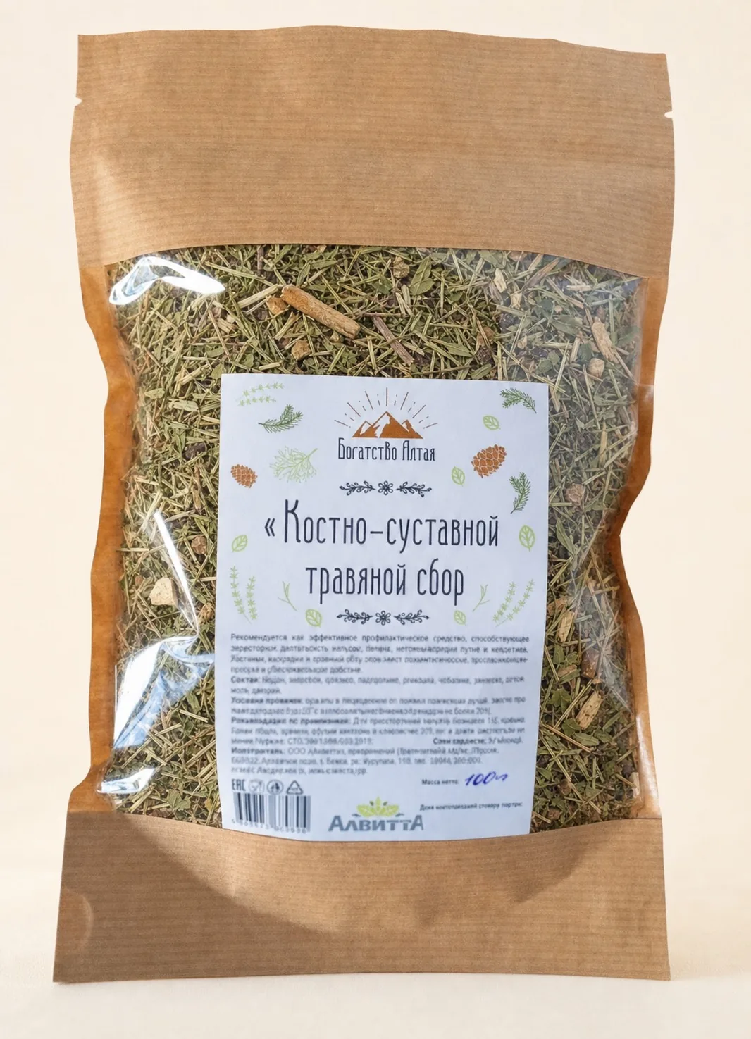 Травяной сбор для костей, суставов чай витаминный